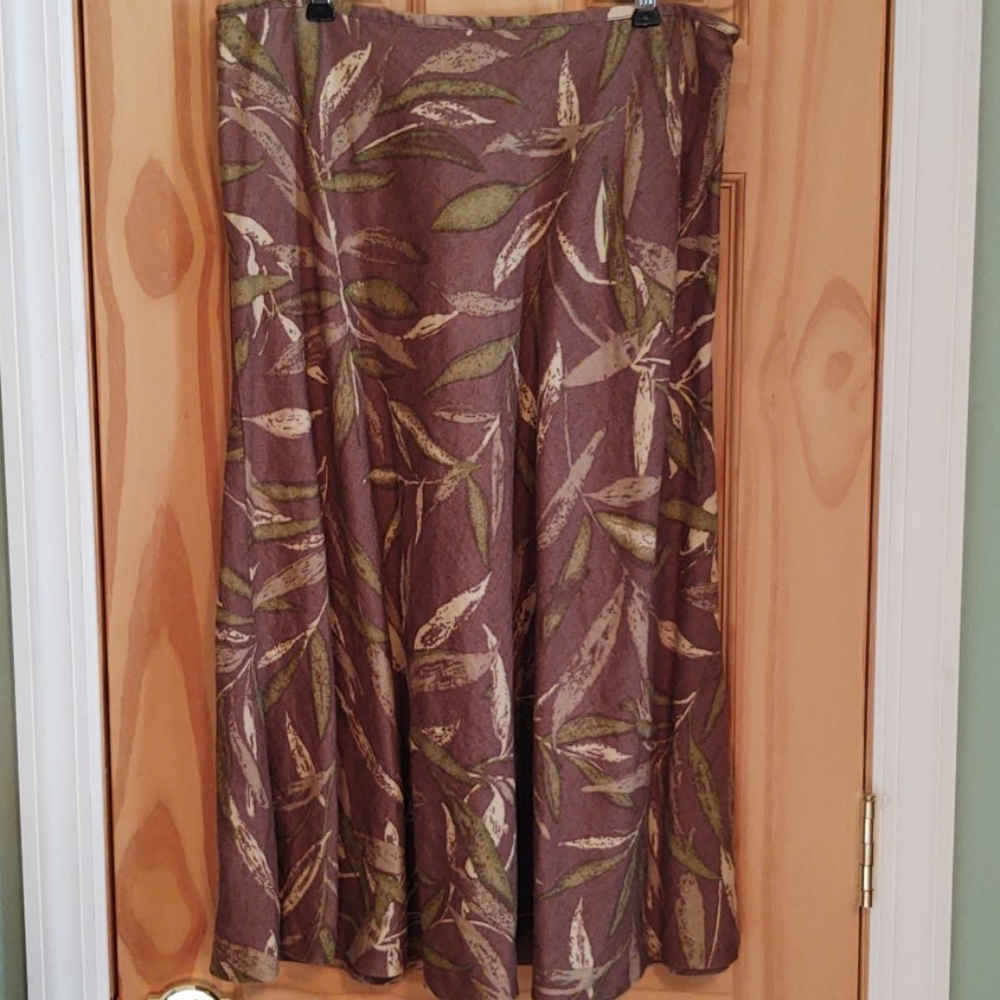 Kate Hill Casual linen skirt side zip size 8